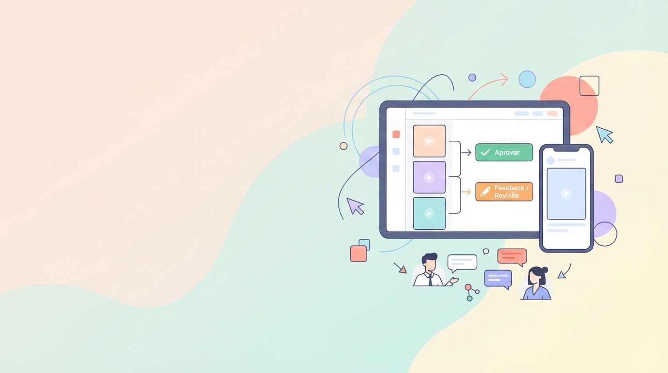 Plataforma de aprovação de vídeos short-form: como agilizar Reels e TikToks com clientes