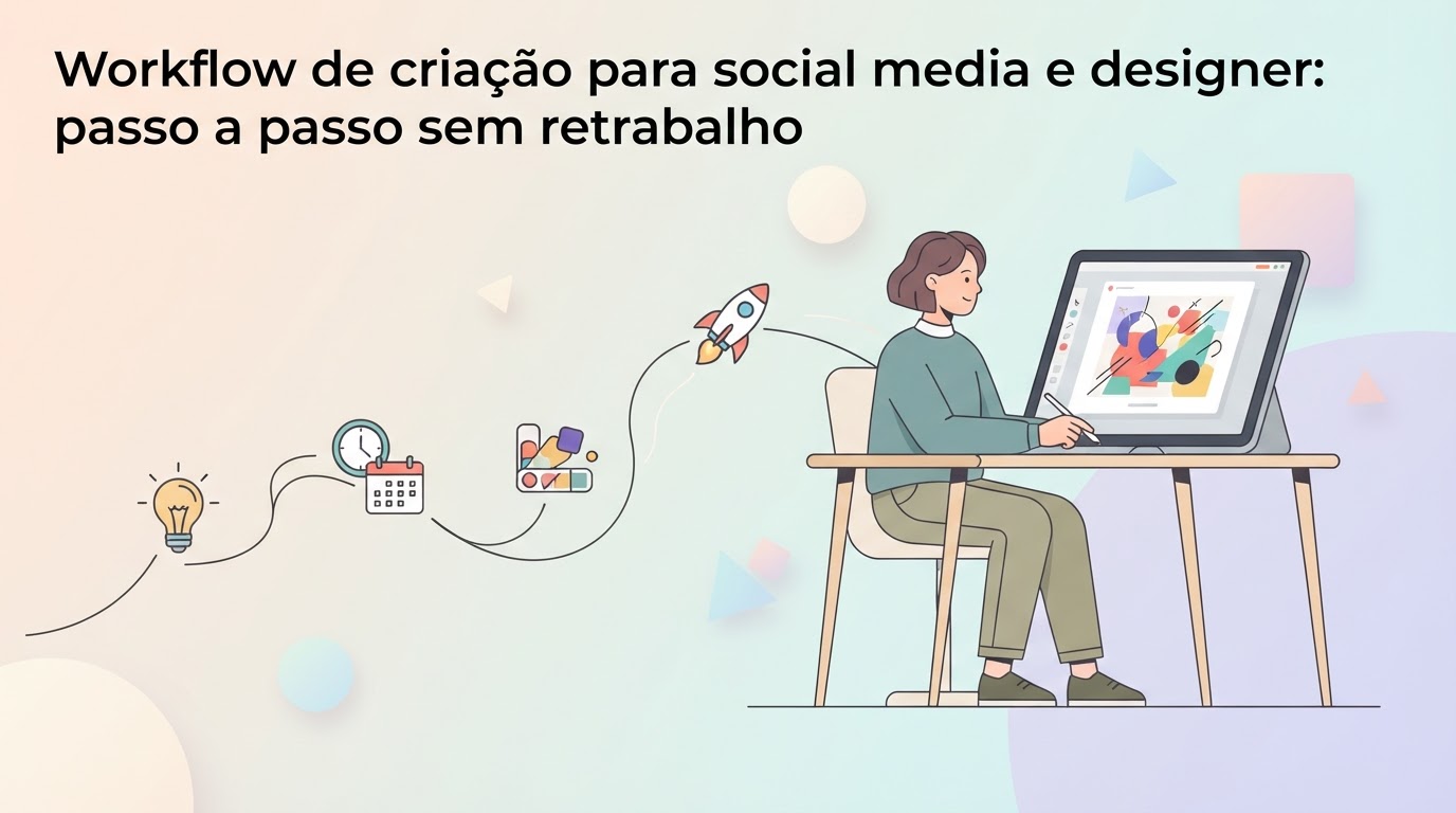 Workflow de criação para social media e designer: passo a passo sem retrabalho