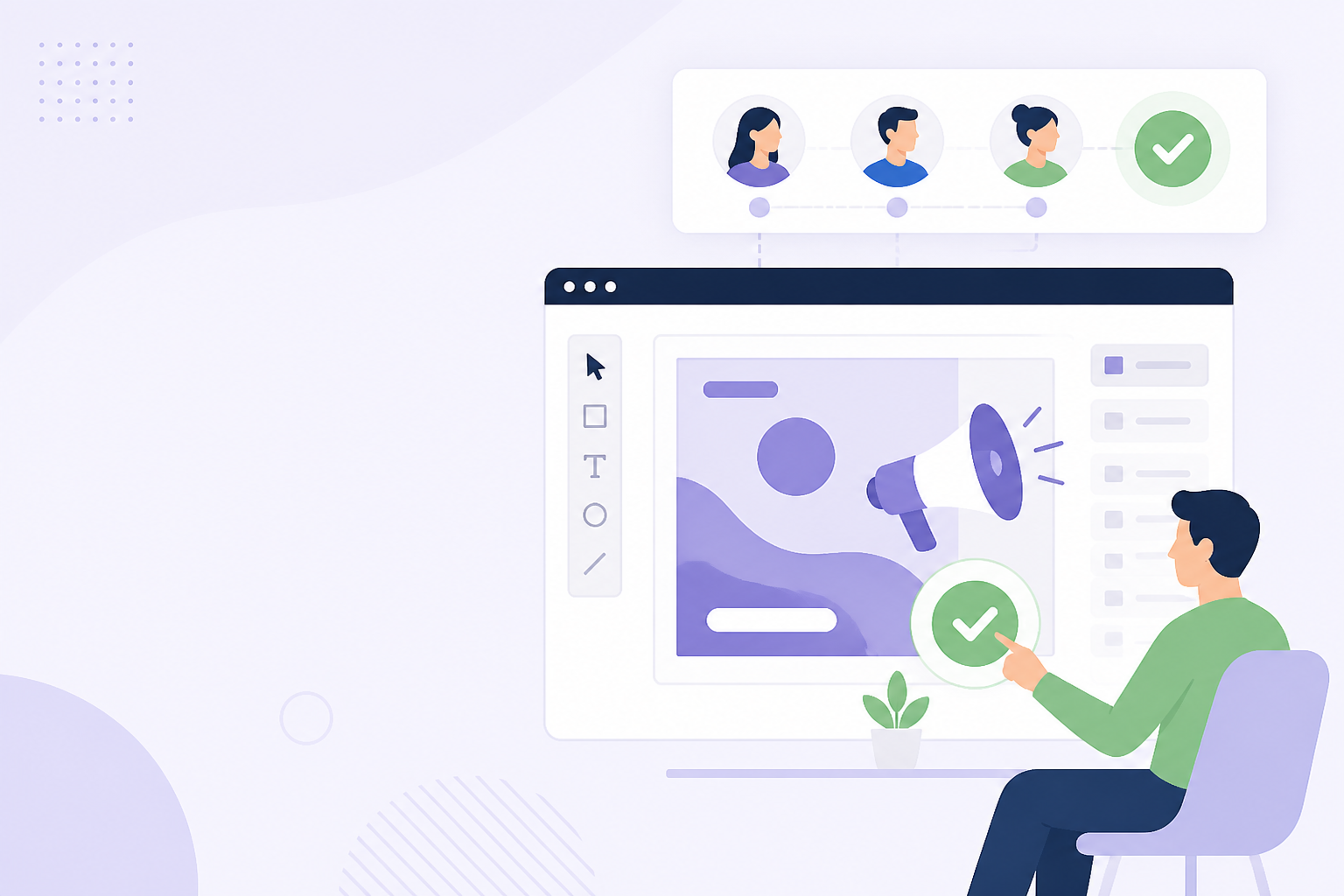 Ferramenta de design de anúncios com fluxos de aprovação: Como automatizar a aprovação do cliente em 1 clique