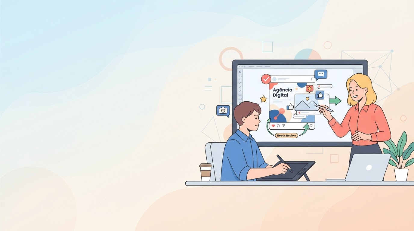 Sistema de feedback visual para artes de social media: elimine o retrabalho na sua agência