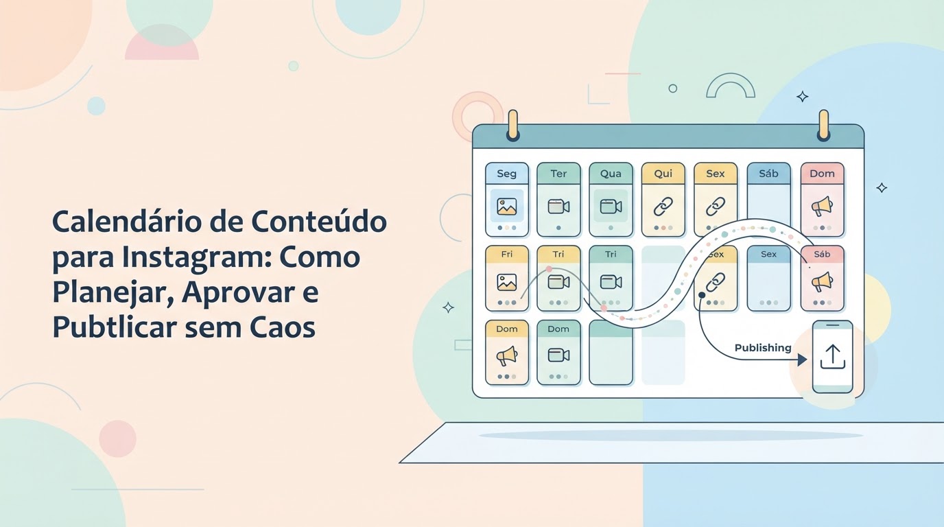 Calendário de Conteúdo para Instagram: Como Planejar, Aprovar e Publicar sem Caos