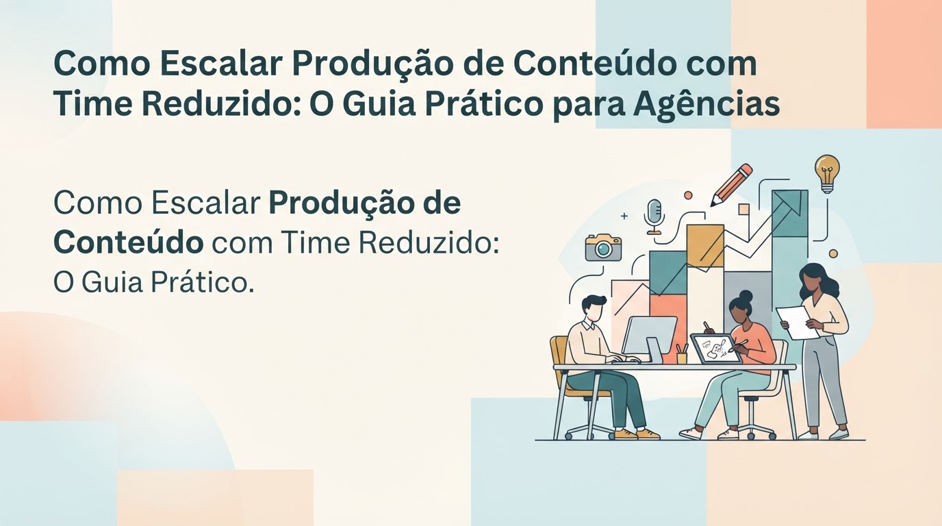 Como Escalar Produção de Conteúdo com Time Reduzido: O Guia Prático para Agências