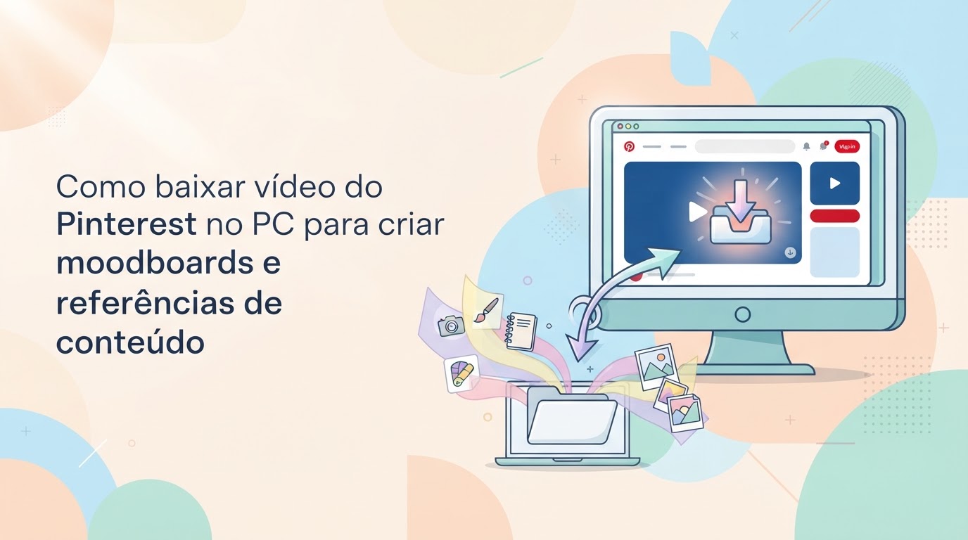 Como baixar vídeo do Pinterest no PC para criar moodboards e referências de conteúdo